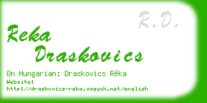 reka draskovics business card