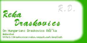 reka draskovics business card